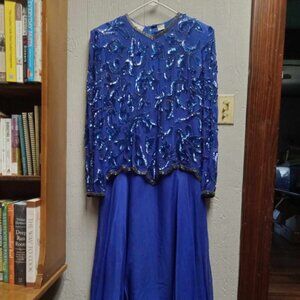 Vintage Laurence Kazar Beaded/Sequined Dress